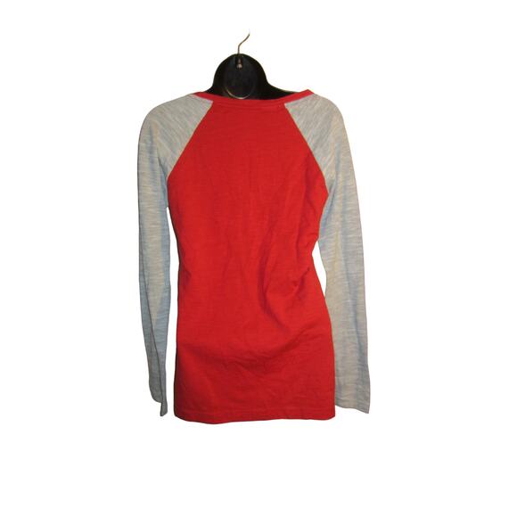 NBA Portland Trail Blazers Long Sleeve Tee Adidas Red Gray M - Picture 4 of 11